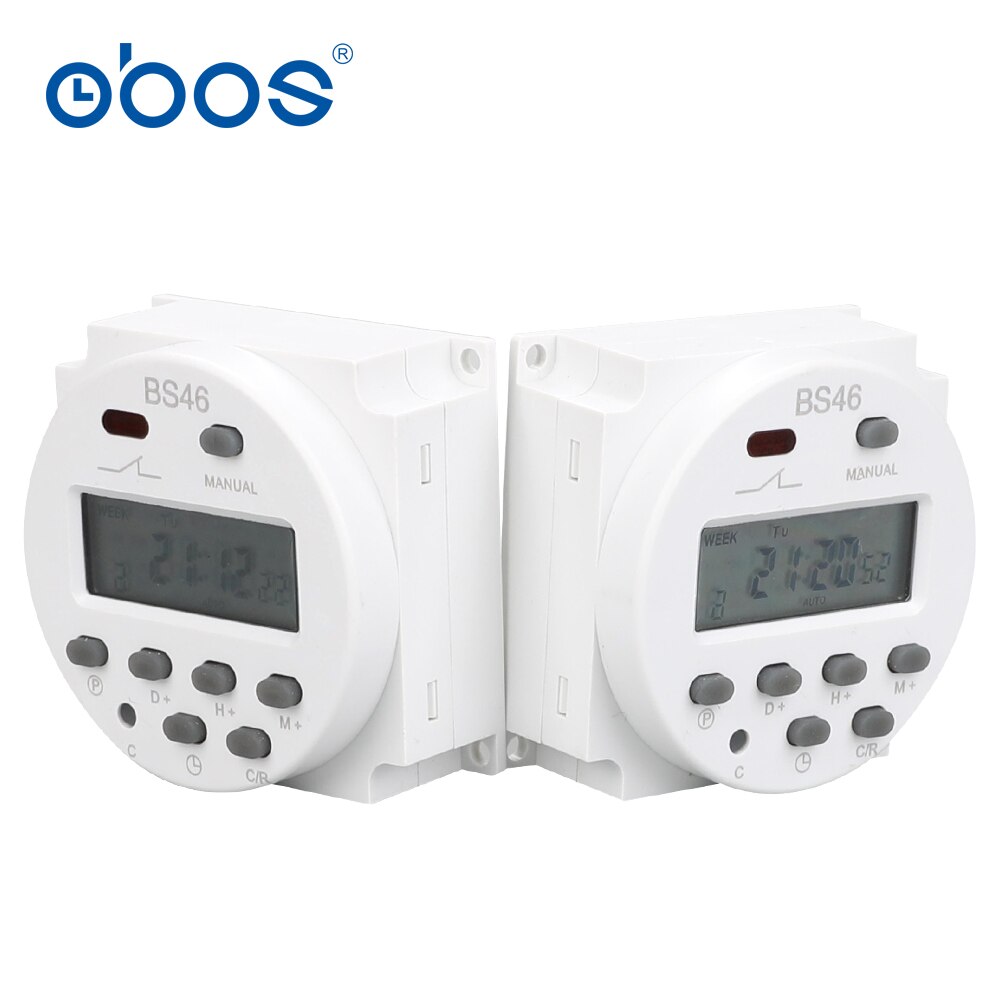 Senaste bra timer 12v digital urkopplare inbyggt uppladdningsbart batteri stor lcd-skärm mikrodator timer strömbrytare 23a 12 vdc