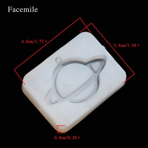 Facemile Chocolade Card Silicone Planeet Mold Voor Ketting Oorbellen Haar Ring Klei Epoxyhars Fondant Cake Decoratie Tool: Saturn Planet