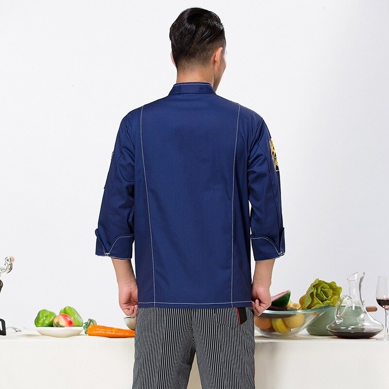 Lady Chef Uniform Restaurant Kitchen Female Chef Jacket Long Sleeved Adult Bakers Uniform Waitress Uniform B-5594