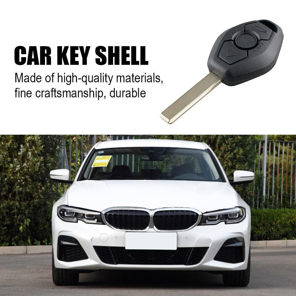 La llave del coche caso 3 Tecla de botón funda de mando a distancia de reemplazo para BMW E38 E39 E46 EWS sistema Auto Accesorios