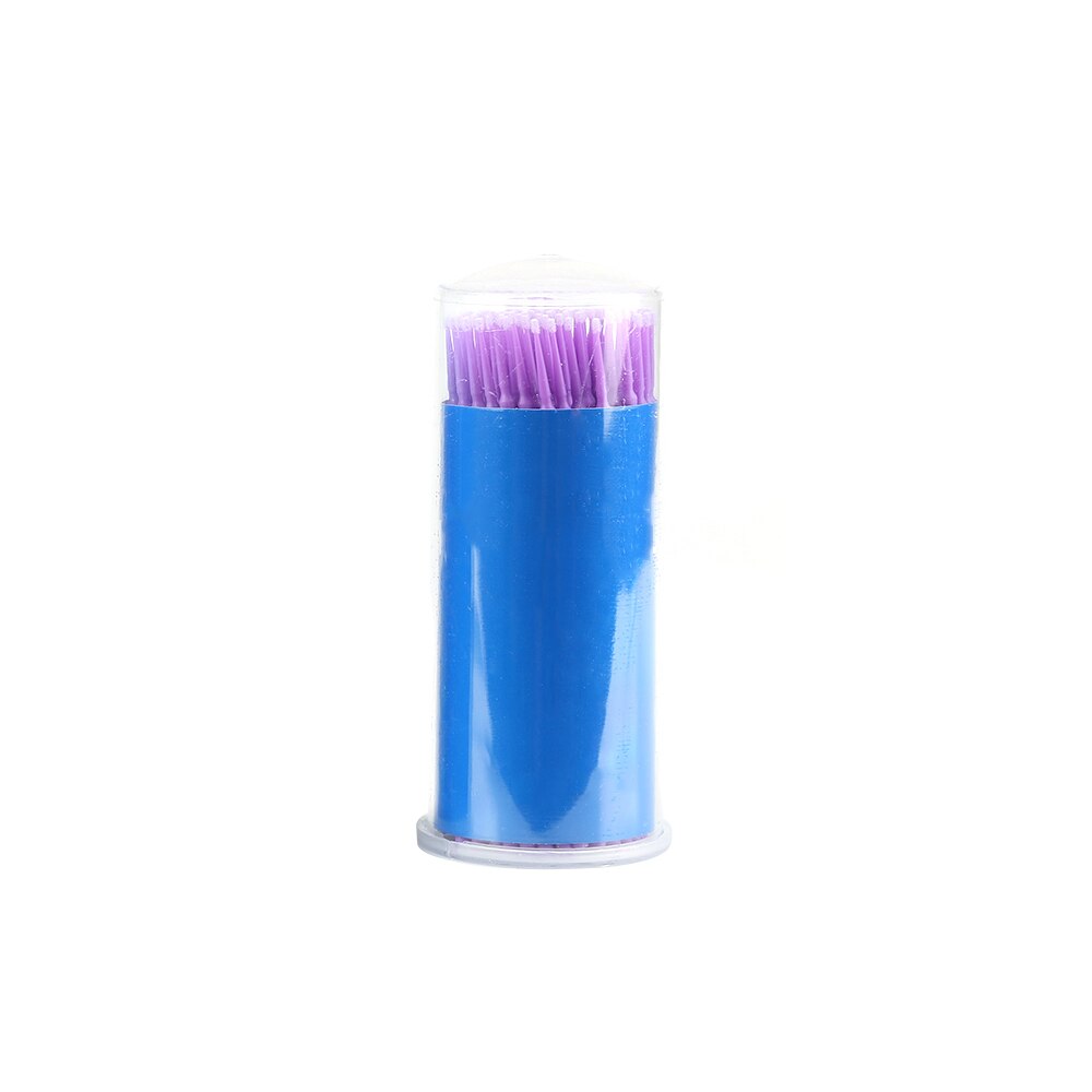 100 pièces multifonction applicateur brosses dentaire Micro brosse pinceaux de maquillage jetable Extension de cils dents outil de blanchiment TSLM2: purple
