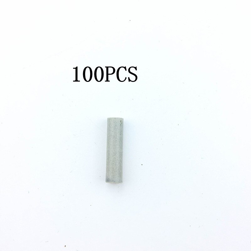 Roue de polissage en caoutchouc et silicone, assortiment de 100 pièces, particules de polissage, matériel de laboratoire dentaire, meulage en alliage métallique: 100pcs-gray cylinder