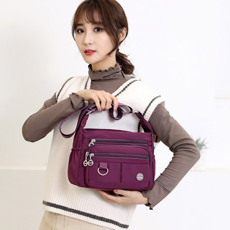 ¡Novedad de ! Bolsos cruzados de gran capacidad para mujer, bandoleras multibolsillos, bolsos de lona de ocio, bolsa de viaje para mujer