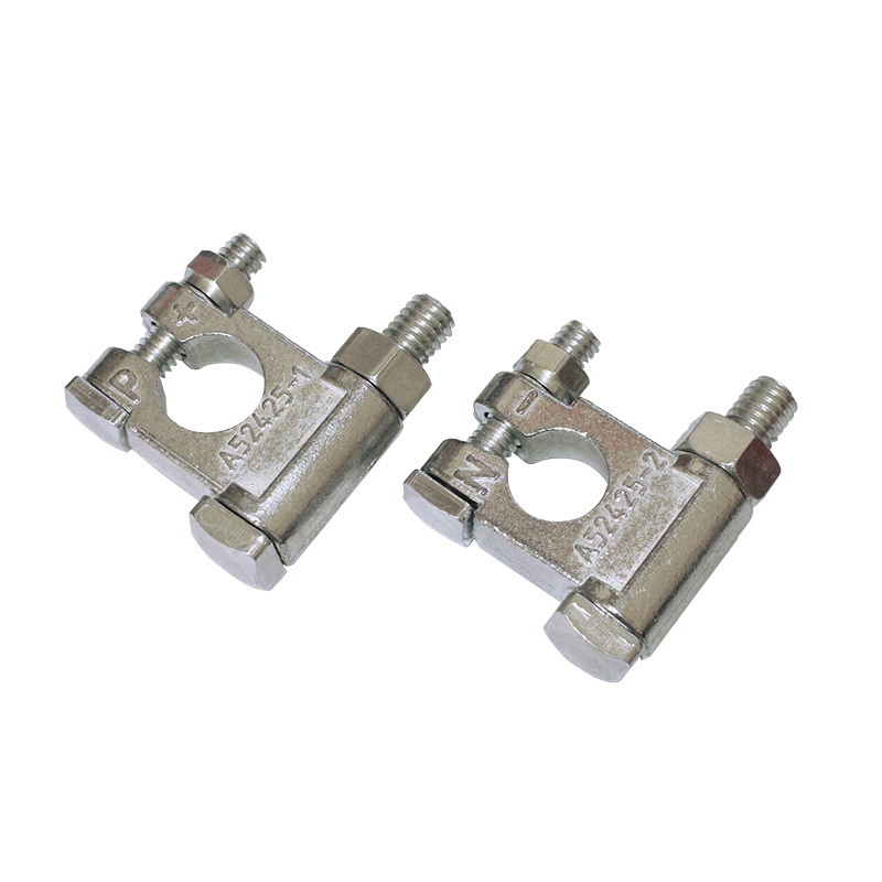 Car Battery Terminal Connectors Post 1 Pair of Positive and Negative - 2-1/2-Inch Extended 3/8-Inch Bolt