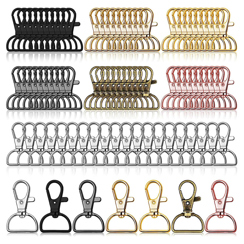 5/10/20 pièces crochets de fermoir pivotant porte-clés crochets D anneau Clip lanière matériel pour porte-clés lanière faisant bricolage artisanat