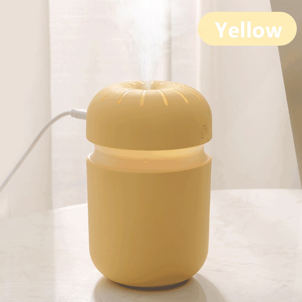 Usb Mini Auto Aromatherapie Verstuiver Led Draagbare Ultrasone Essentiële Aroma Olie Diffuser Luchtbevochtiger Hydraterende Spuiten Kantoor: USB Yellow