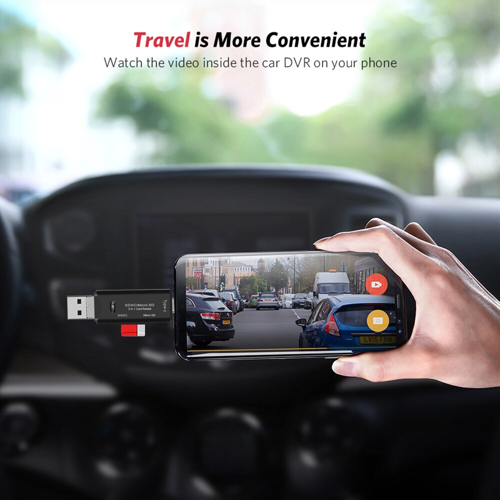 Kebidumei Multi in 1 Type-C SD Card Reader Micro USB USB 3.0 OTG TF Card Reader Flash Drive Adapter