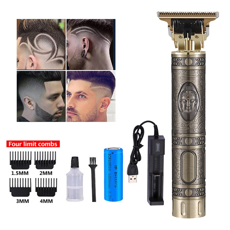 Hår trimmer usb genopladelig trimmer til mænd trådløs barbermaskine hårklipper barber hårskæremaskine haircut styling værktøj: F