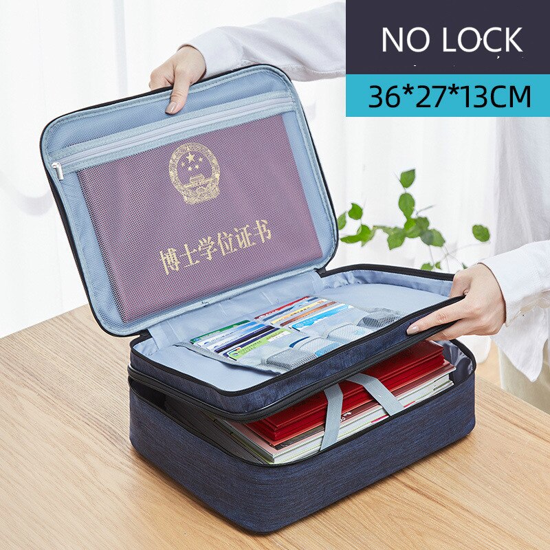 Large Capacity Document Storage Bag Box Waterproof Document Bag Organizer Papers Storage Pouch Travel File Bag: E