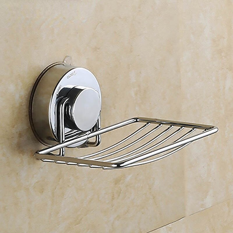 Zuignap Zeephouder Afvoer Rvs Wand Zeepbakje Douche Box Schotel Punch-Gratis Badkamer Accessoires