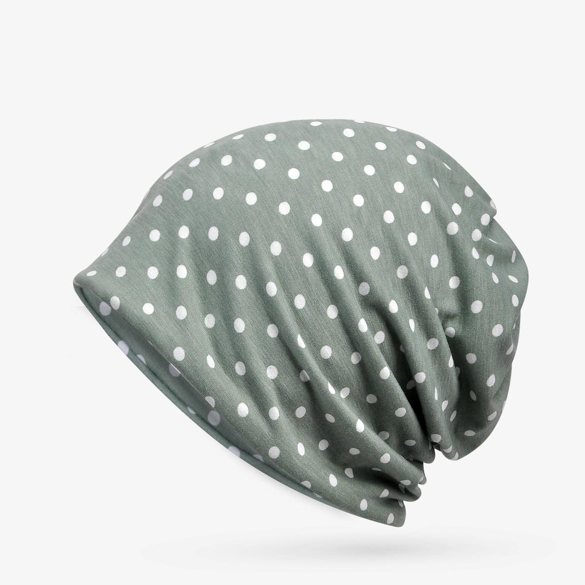 COKK de las mujeres sombrero de verano de algodón de patrón de punto Beanie sombreros para hombres y mujeres Gorros holgados solideos mujer hombre hueso Gorros: light green