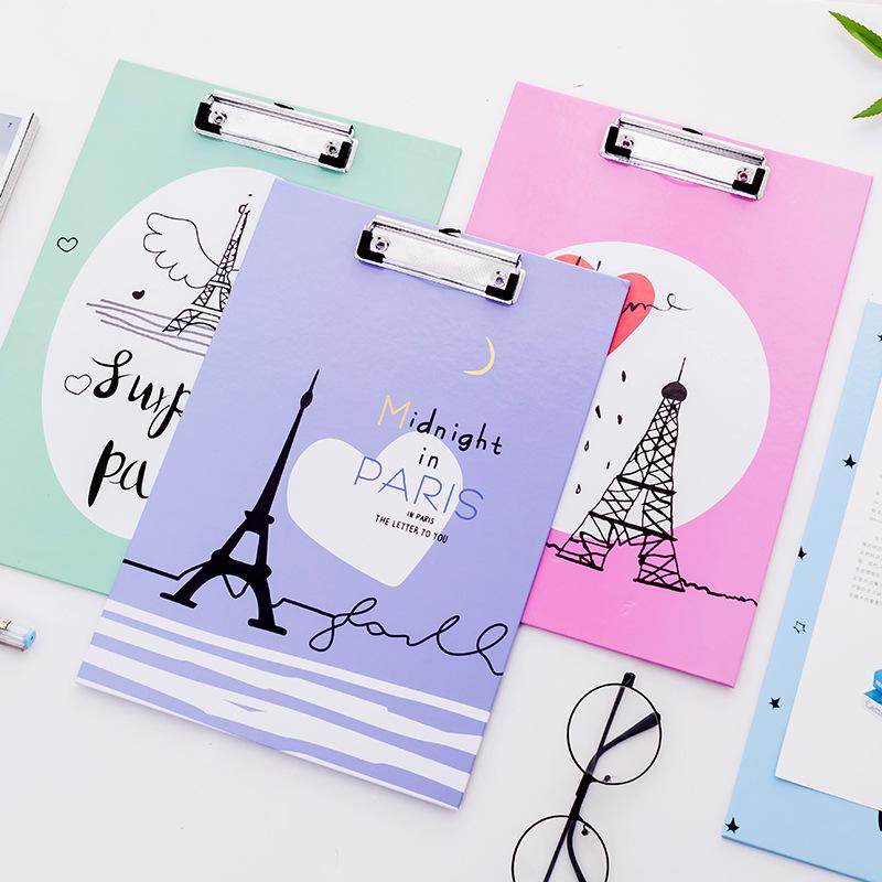 Office clipboard vertical leather writing pad School wooden Office Cute Student Supply Kids A4 Folder