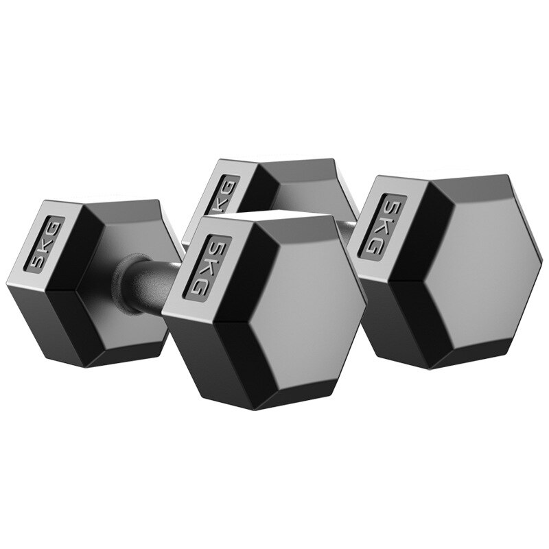 Hexagonal Green Dumbbell Black Home Gym Fitness Eq... – Grandado