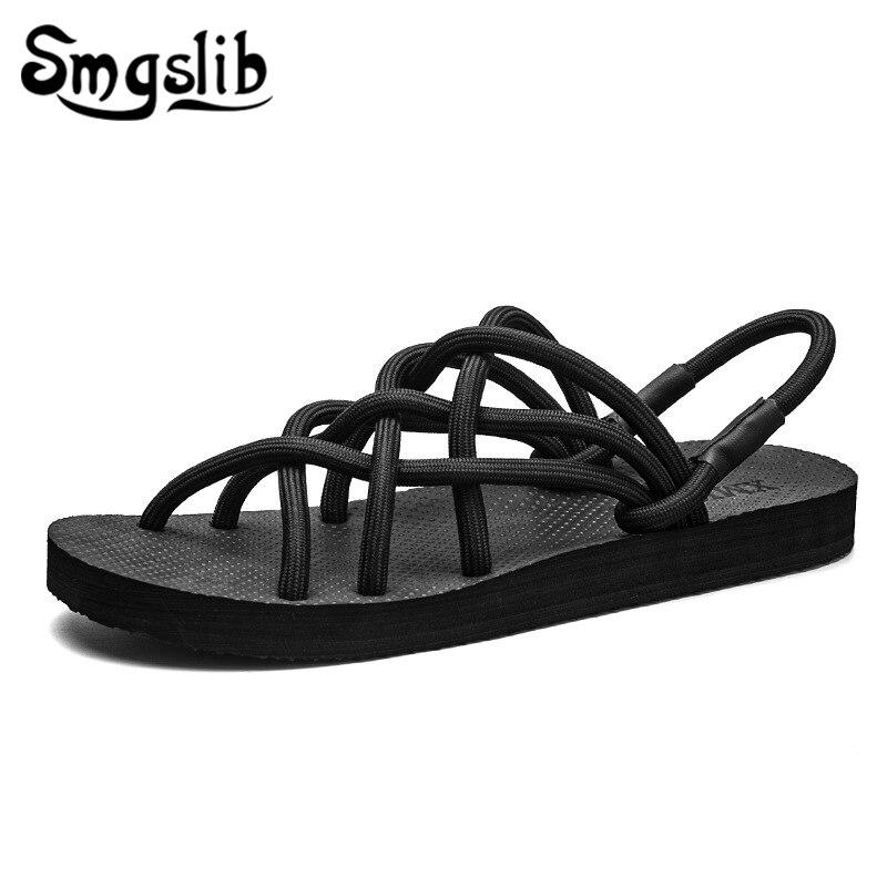 Dames Gladiator Sandalen - Rome Stijl Instapper - Lage Sleehak - Synthetisch Bovenwerk - Rubberen Zool