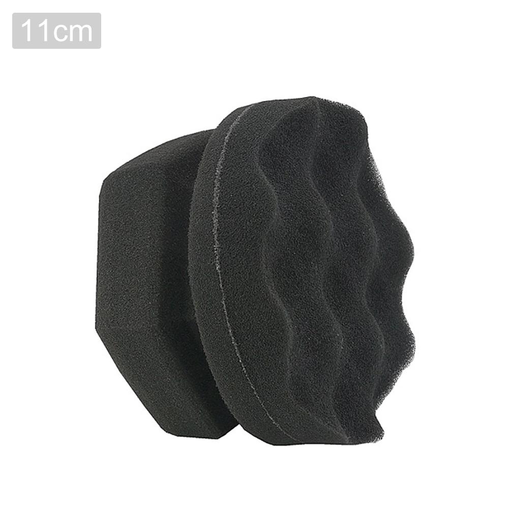 Éponge à cirer pour pneus, 8/11cm, facilite les détails, Type ondulé, outils de pansement, applicateur à poignée hexagonale: 11cm