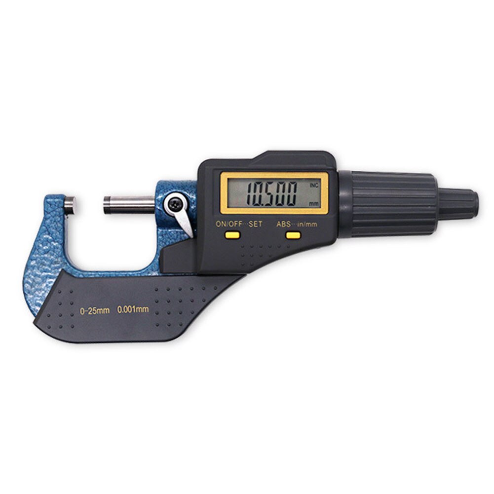 High Precision Electronic Battery Operated Digital Micrometer Easy Use Outer Diameter Adjustable Spiral Caliper 0-25mm Scale