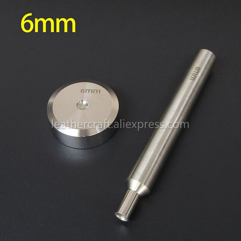 1pcs Double cap rivets setting tool kit rivet punch setter hand tool Stainless Steel spike studs for leather craft garments shoe: Chocolate