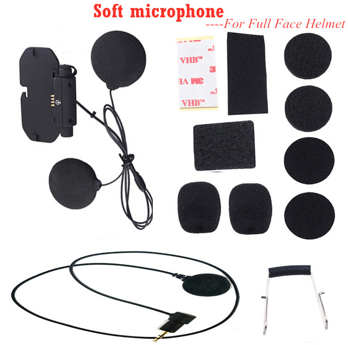 Hörlurar för original vimoto  v8 hjälmar bluetooth headset bas mikrofon kit tillbehör full face hjälm hörlur mikrofon: För helhjälm