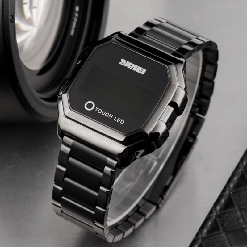 Skmei touch led digitale guldure herre dato tid herre armbåndsure vandtæt sportsur reloj hombre