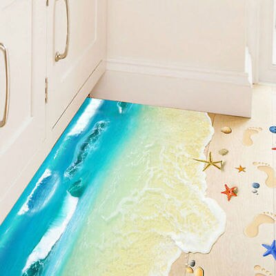 Adesivo 3d de arte vinil para decoração, arte em vinil para sala de estar e paisagem do oceano: Default Title