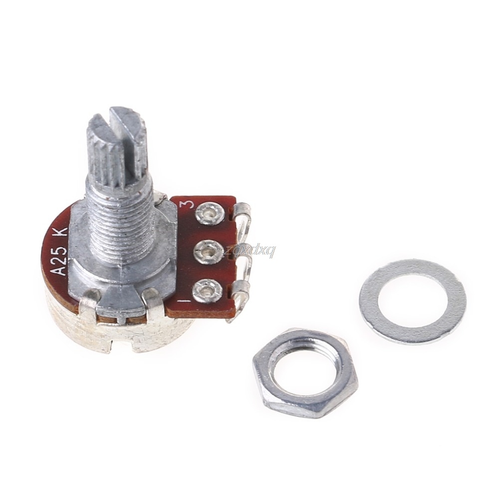 A25K Electric Bass Guitar Potentiometer Pot Effect Pedal 18mm Shaft Parts