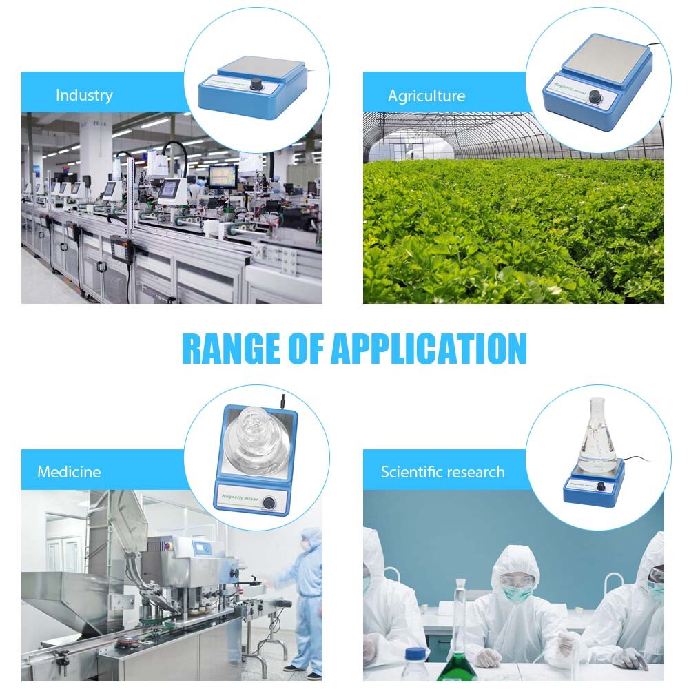 Mini Magnetic Stirrer Magnetic-mixer with Stir Bar 2400 rpm for Scientific Research Industry