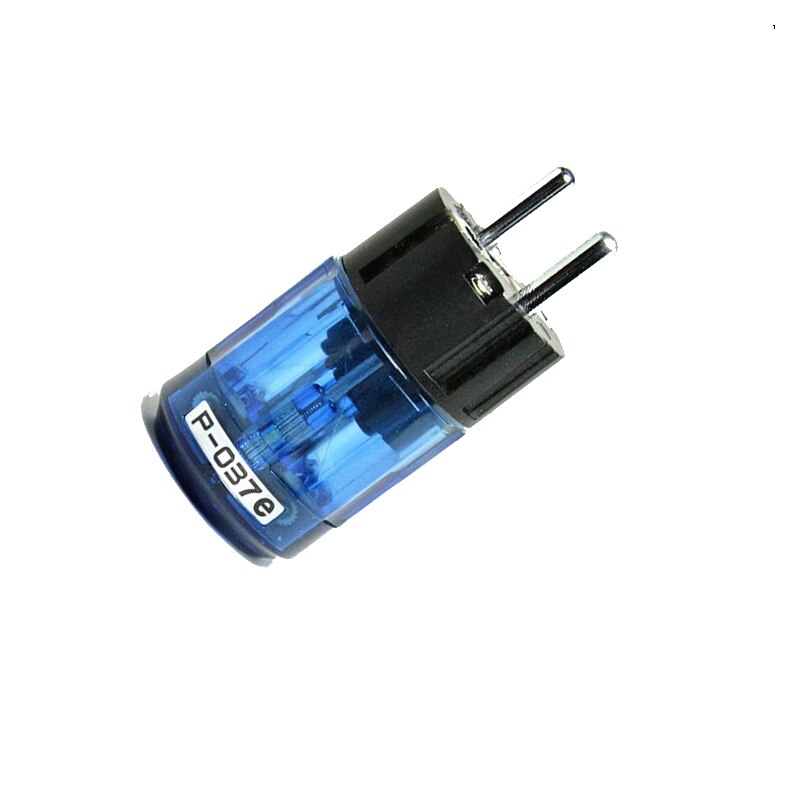 Electrical Plug - Rhodium Plated IEC C-037 + Schuko P-037E EUR Plug