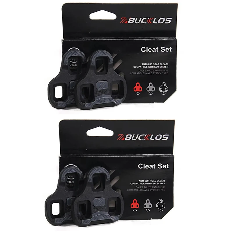 Tacos de bicicleta BUCKLOS para LOOK KEO, tacos de Pedal autoblocantes para bicicleta de carretera, tacos antideslizantes para zapatos de ciclismo, accesorios para bicicleta KEO: Gris claro