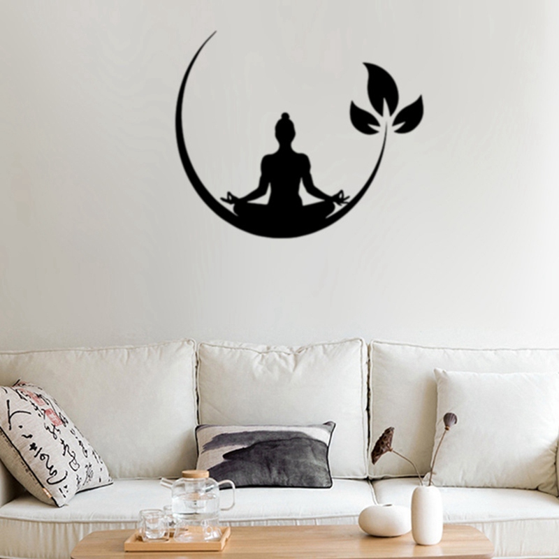 Yoga méditation Stickers muraux bouddhiste Zen autocollant mural pour