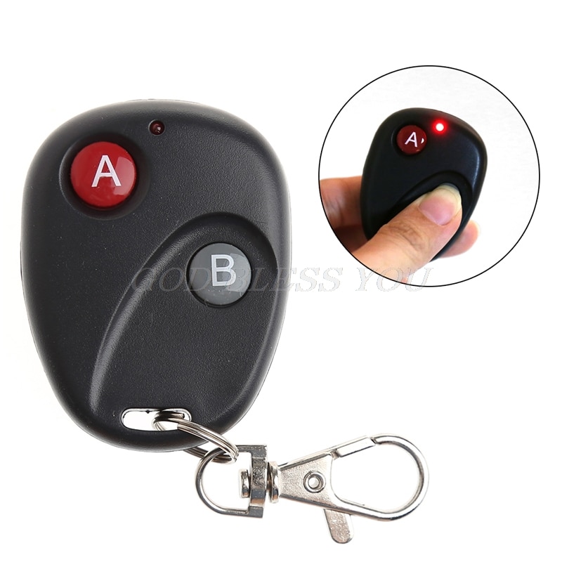 A&B Key DC12V Gate RF Wireless Remote Control Garage Door Transmitter 433MHz