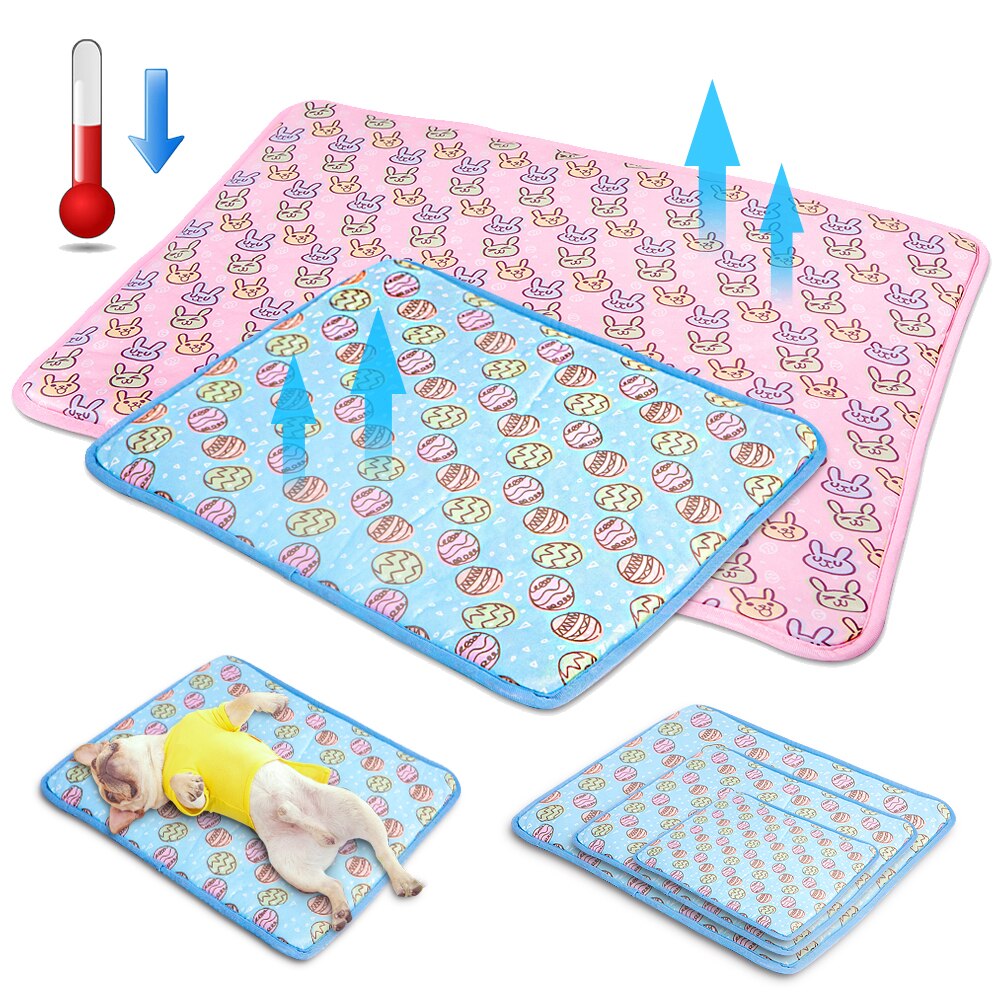 Super Cool Dog Mat Cooling Summer Pet Ice Pad Mats Dogs Cats Sleeping Cool Bed For Small Medium Large Dogs S M L