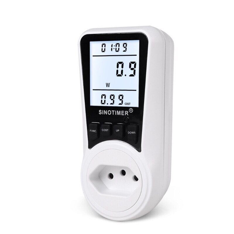 Electricity Usage Monitor Power Meter Plug Digital LCD Display Energy Meter Plug Volt Amps Watt kWh Consumption Analyzer