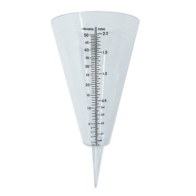 Conical Rain Meter Gauge Plastic Transparent Measuring Cup For Outdoor Garden Outdoor Rainfall Measuring Tools
