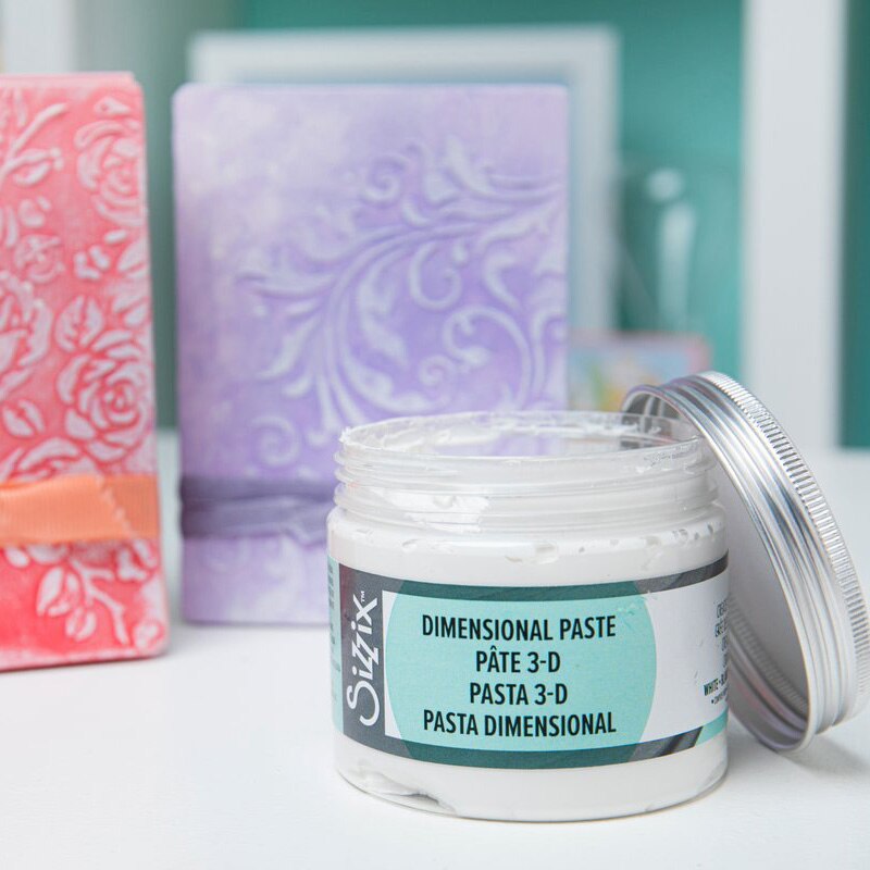 Sizzix Effectz Acrylic Paint Dimensional Paste White Gesso Primer, White Expand Paste White 150ml