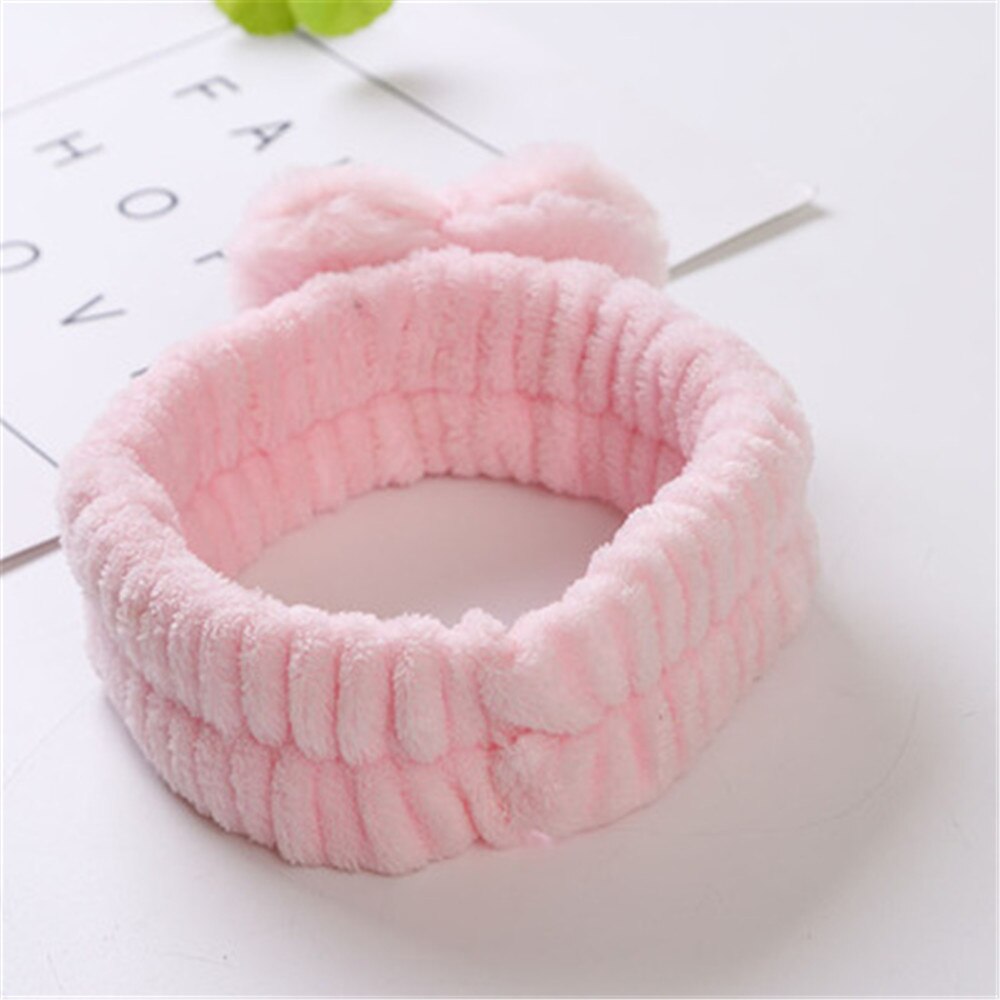 Doux corail velours bandeau cheveux filles mignon amour coeur bandeau coréen lavage visage maquillage bandeau femmes Simple cheveux accessoires