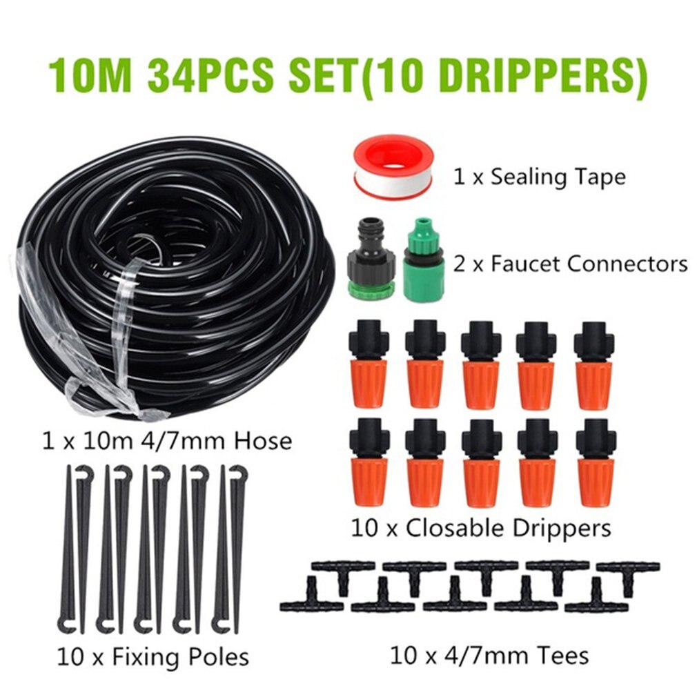 10-25m Automatic Micro Drip Irrigation System Garden Irrigation Spray Self Watering Kits for Potted Lawn Garden Greenhouse: Type A