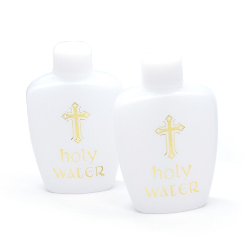 60Ml Katholieke Fles Lourdes Water Fles Lege Heilige Water Fles Katholieke Travel Size Gouden Kruis Houdt Container