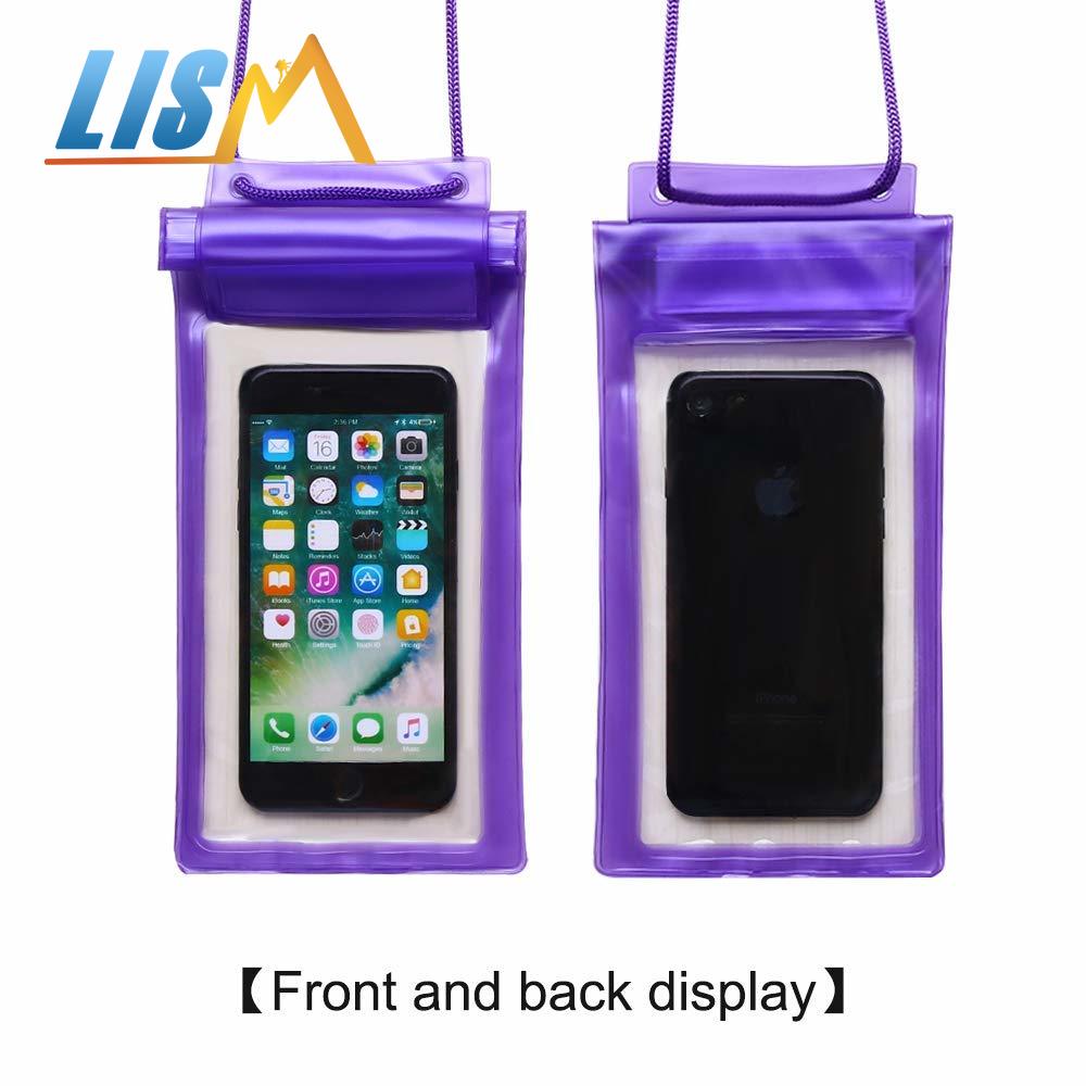 LISM 2-Pieces of Waterproof Pvc Bag Mobile Phone Large Protective CoverSwimming Diving Case