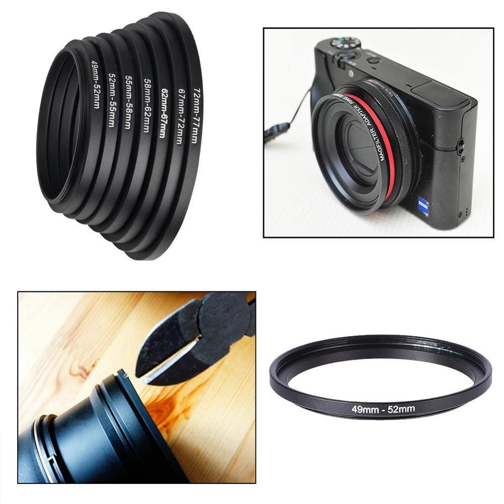 49 52 55 58 62 67 72 77 Mm Lens Step Up Down Ring Alle Camera Adapter Set 4.8