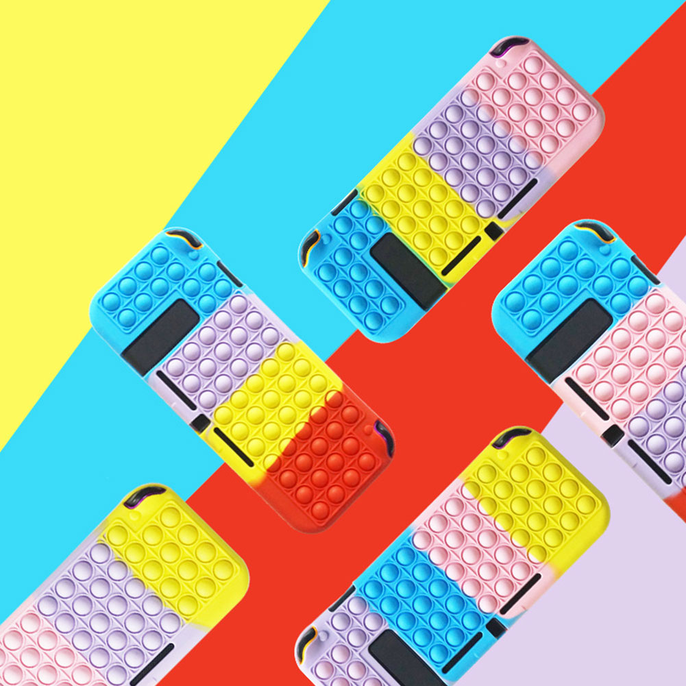 Switch beskyttende skal popite silikone cover bløde ærmer ns controller beskyttelse bagkasse til nintendo switch tilbehør