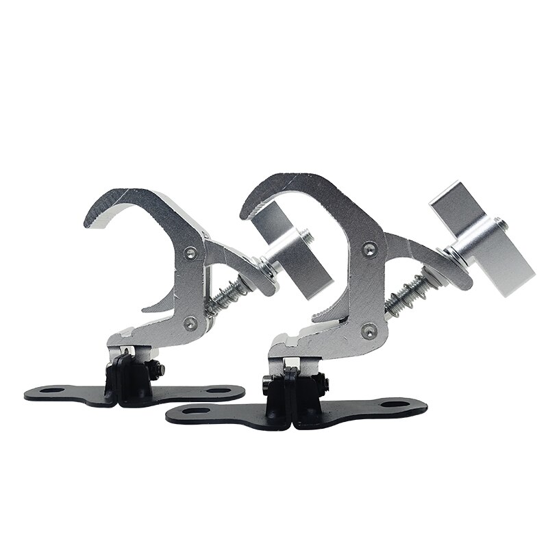 Aluminum Stage Light Fold Hook Loading 200Kg Truss Tube 230W 7R 200W 5R Moving Head Beam Light Fold Clamp Hooks: Pair of silver