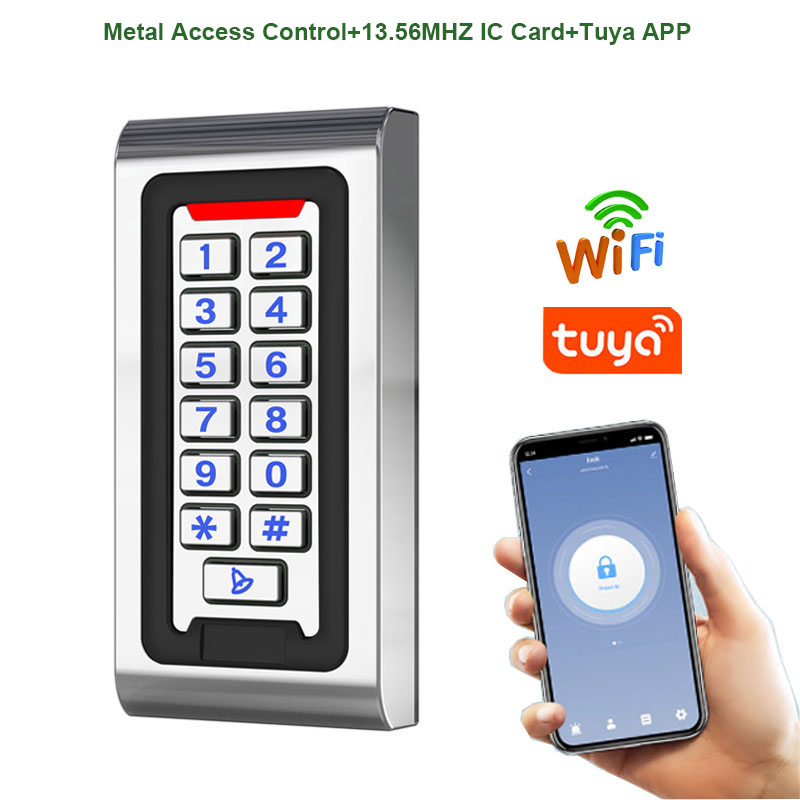 Wifi Tuya App IP68 Waterdichte Metalen Toetsenbord Rfid Card Deur Toegangscontrole Standalone Toegang Controller Systeem Smart Apparaat