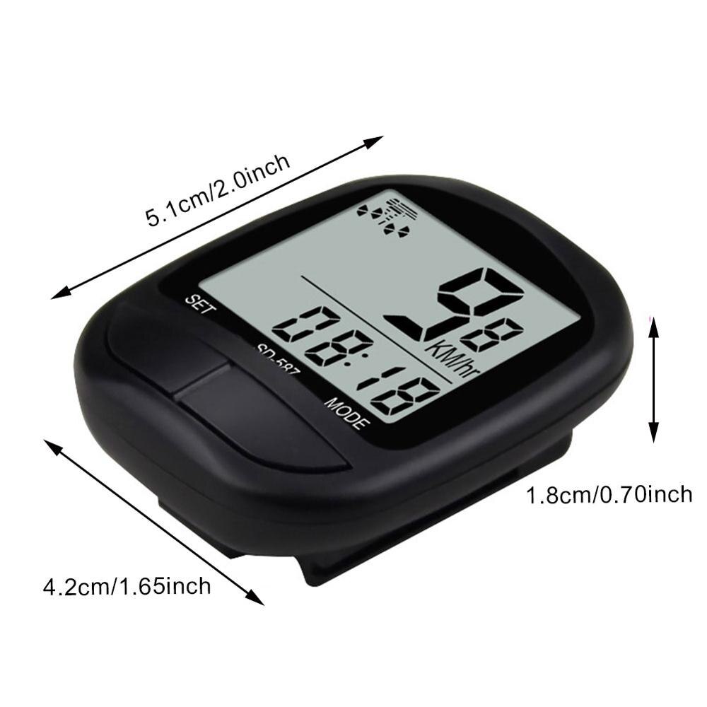 Waterproof Bicycle Odometer Wireless LCD Bicycle Computer Speedometer Black MTB Bike Bicycle Odometer Stopwatch