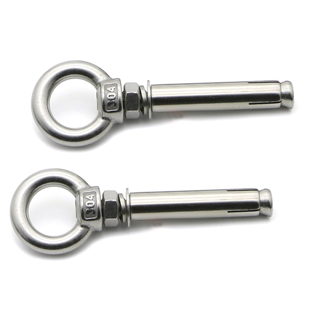 5pcs Expansion Eye Bolt Screws With Stainless Steel Lifting Ring Stainless Steel Expansion Screw Bolt Eyebolt Expansion Screw