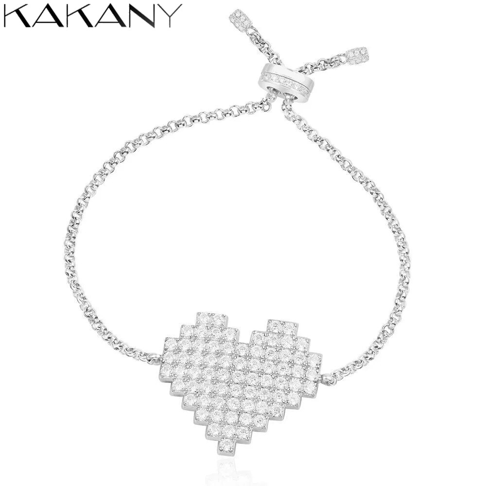 Kakany Original 1: 1 Romantische Herz Lippe bilden Glänzend Zirkon Ohrringe Monaco Frauen Glanz Schmuck