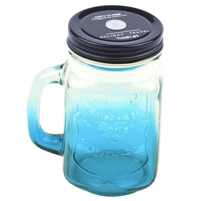 Fashionable Vintage Mason Glass Drinking Jar Bottles Cup 500ML/17oz