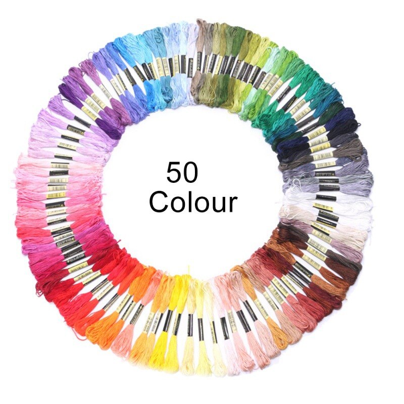 36/50/100 strengen garen in verschillende kleuren voor borduren, kruisnaaldbreien, armbanden, handborduuraccessoires m: B