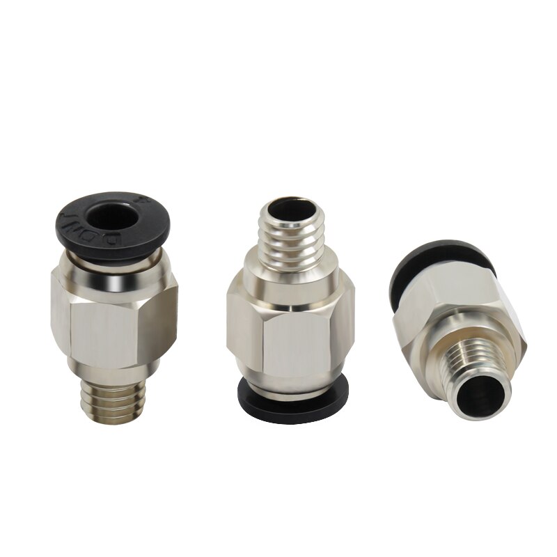 Encaixes pneumáticos do conector da impressora 3d PC4-01 PC4-M5 PC4-M6 diâmetro 4mm ptfe tubo conector do acoplador rápido conector pneumático