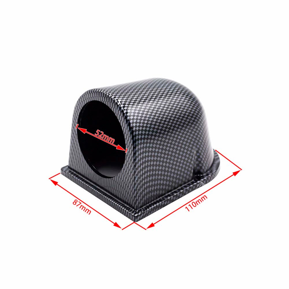 52mm Carbon Gauge Pod Car Single Car Gauge Cap Cup 52mm Dash Pod Mount Holder Plastic Car Cup Gauge Pod YC100567