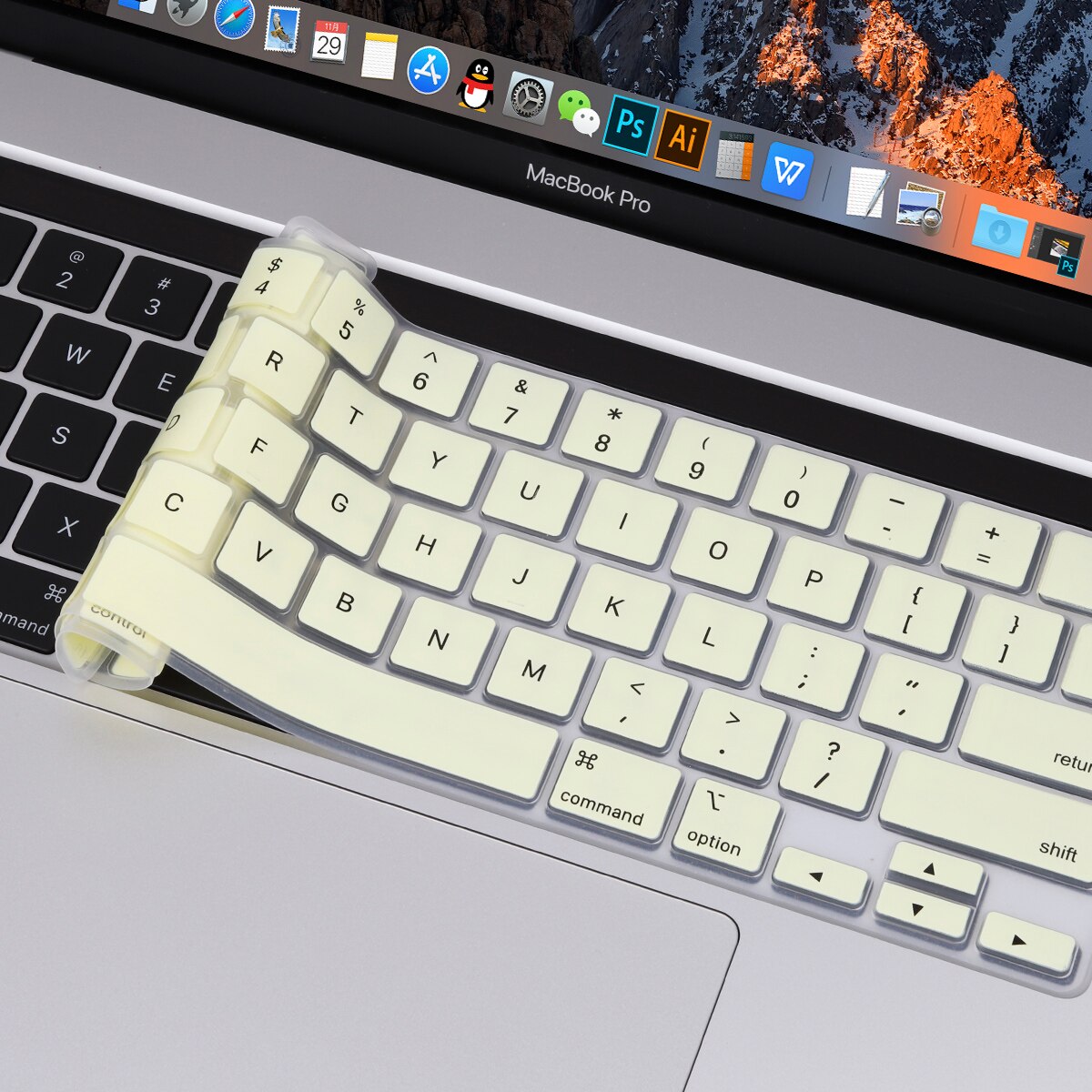 Gradient Farbe Tastatur Abdeckung für MacBook Profi 13 zoll Modell A2289 mit berühren Bar & berühren Ich würde Tastatur Haut Film Schutz